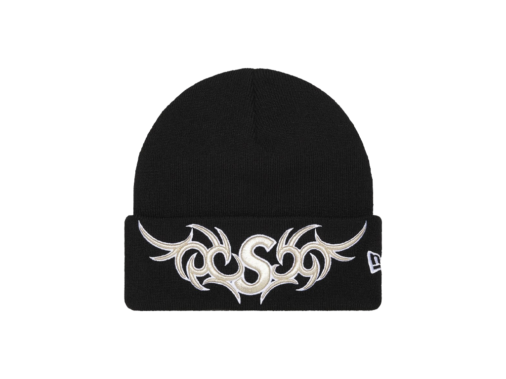 Supreme New Era Tribal S Logo Beanie Black-Supreme-pikastore.cz