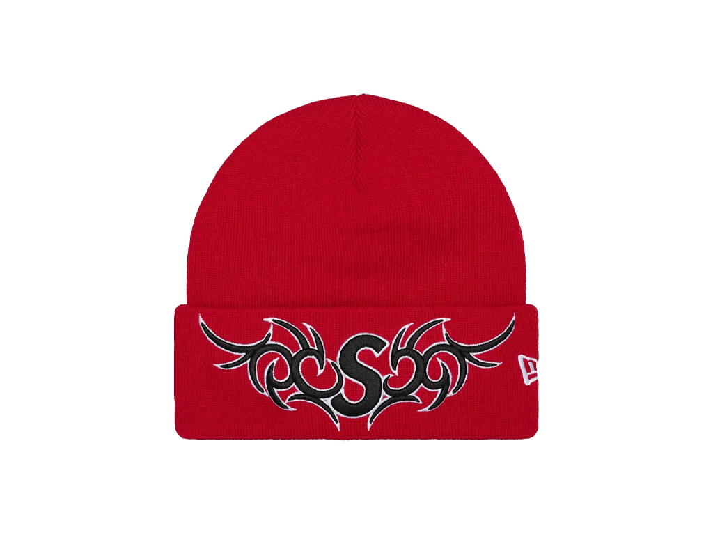 Supreme New Era Tribal S Logo Beanie Red-Supreme-pikastore.cz