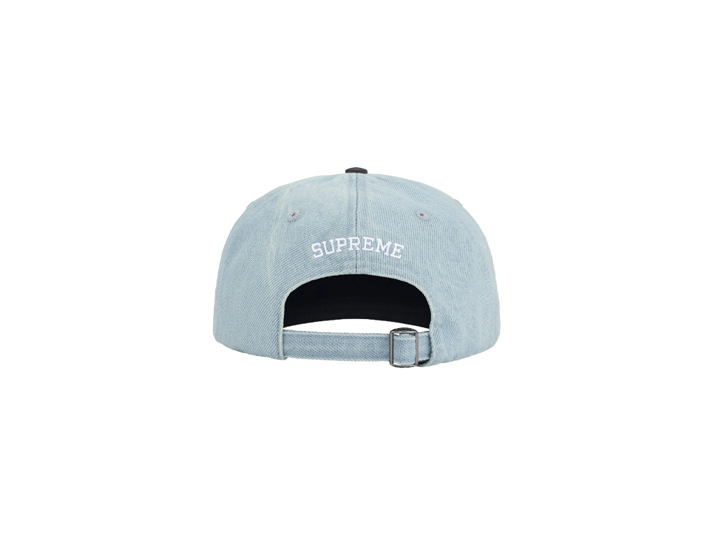 Supreme Pigment Coated 2-Tone S Logo 6-Panel Dark Denim-Supreme-pikastore.cz
