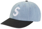 Supreme Pigment Coated 2-Tone S Logo 6-Panel Dark Denim-Supreme-pikastore.cz