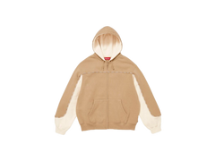 Supreme Piping Zip Up Hooded Sweatshirt Dark Tan