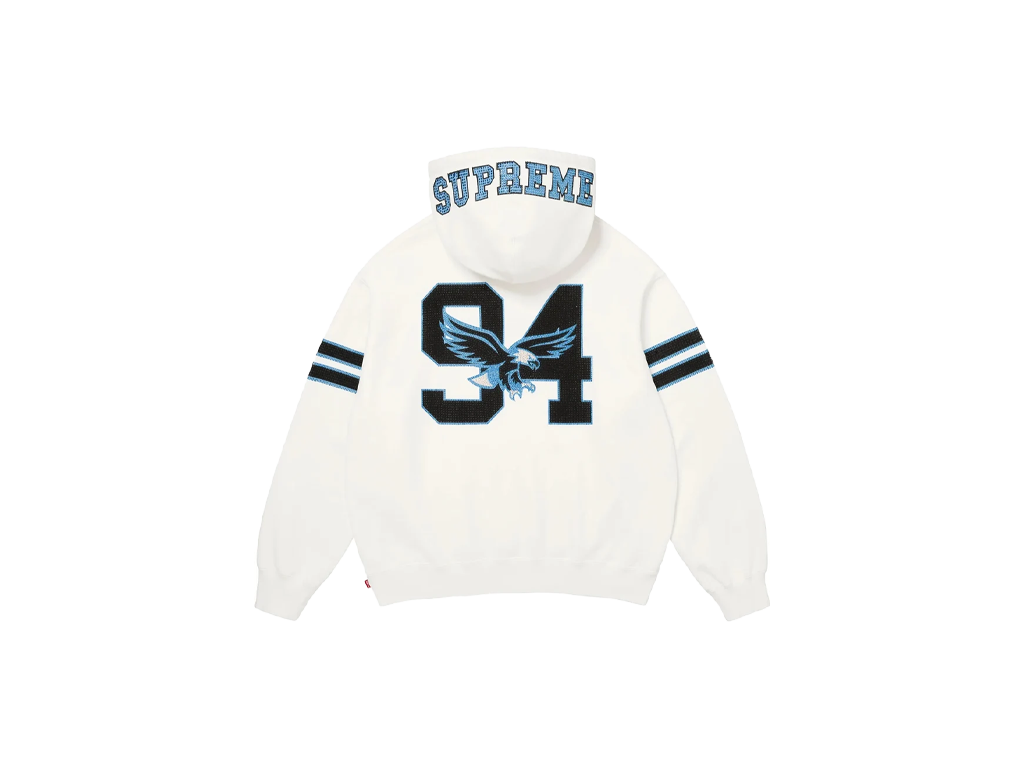 Supreme Rhinestone Eagle Hooded Sweatshirt White-Supreme-pikastore.cz