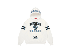 Supreme Rhinestone Eagle Hooded Sweatshirt White
