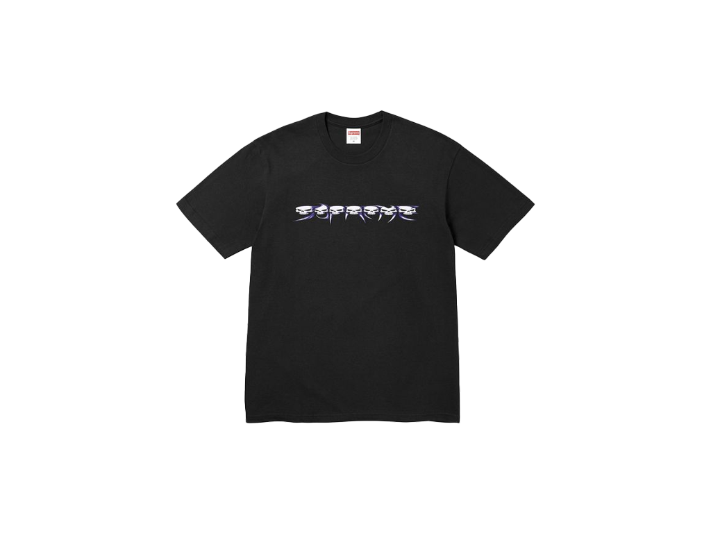 Supreme Skulls Spellout Tee Black-Supreme-pikastore.cz