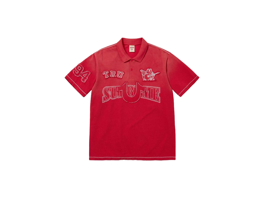 Supreme True Religion Applique Polo Red-Supreme-pikastore.cz