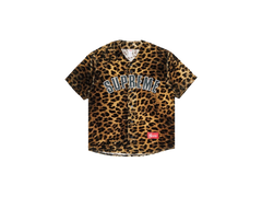 Supreme Velvet Baseball Jersey Leopard