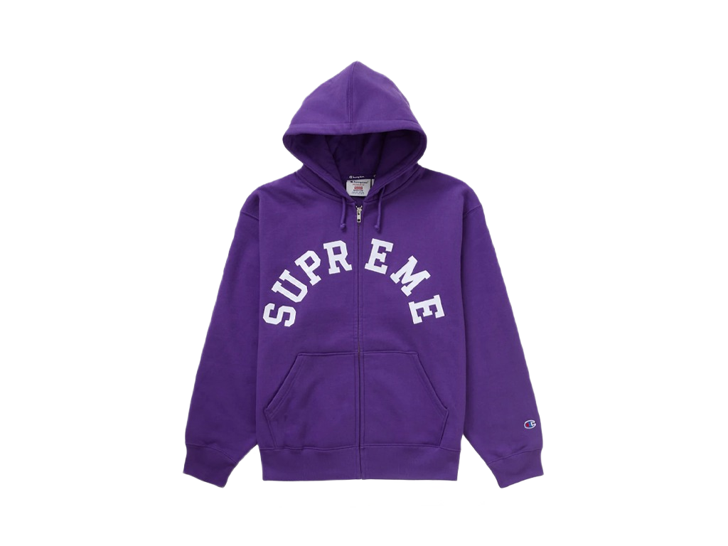 Supreme Champion Zip Up Hooded Sweatshirt Purple-Supreme-pikastore.cz