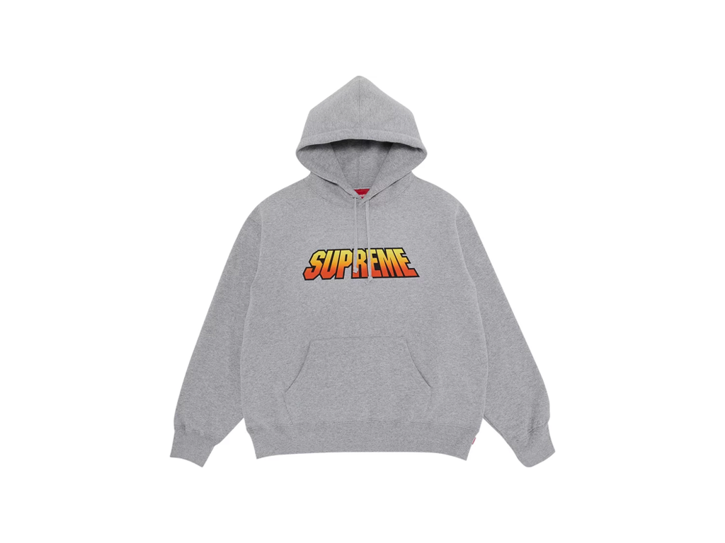 Supreme Gradient Hooded Sweatshirt Heather Grey