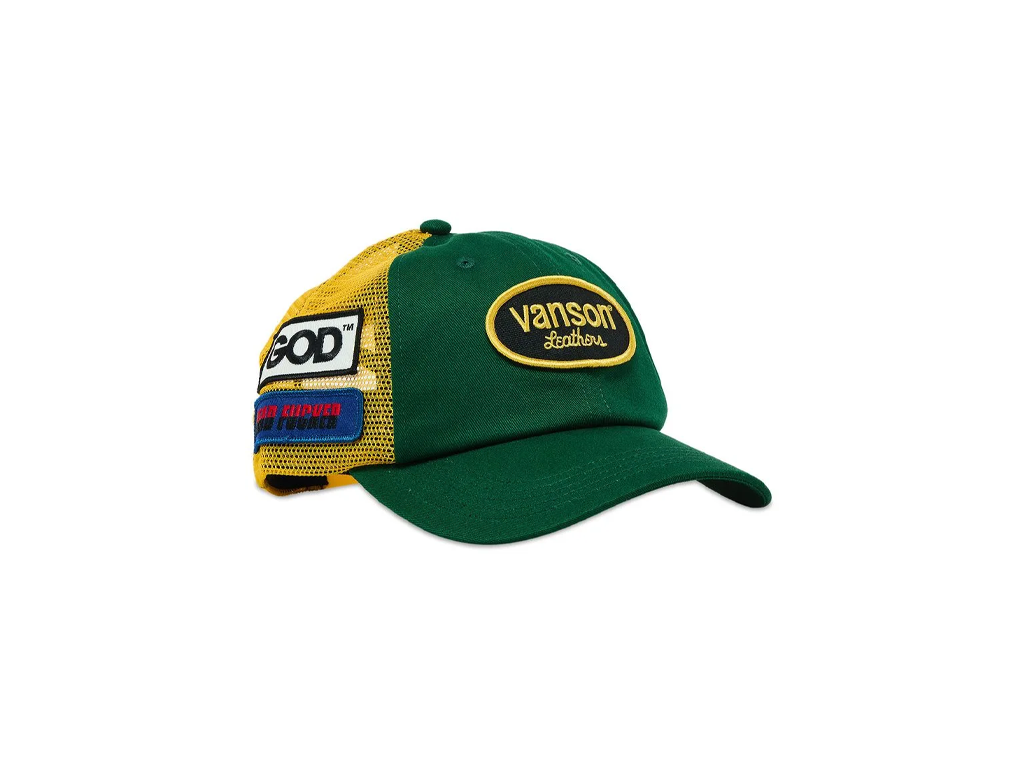 Supreme Hysteric Glamour Vanson Leather Mesh Back 6-Panel Green Cap-Supreme-pikastore.cz