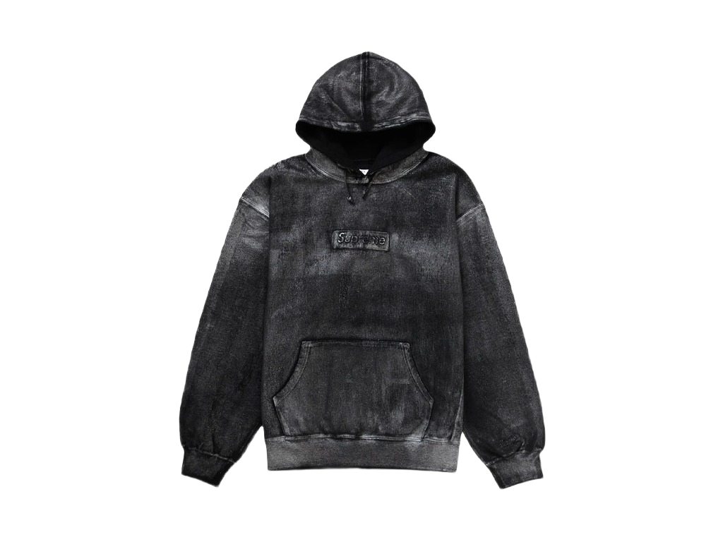 Supreme MM6 Maison Margiela Foil Box Logo Hooded Sweatshirt Black-Supreme-pikastore.cz