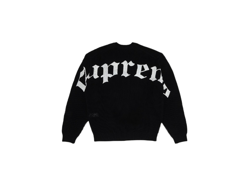 Supreme Old English Printed Sweater Black-Supreme-pikastore.cz
