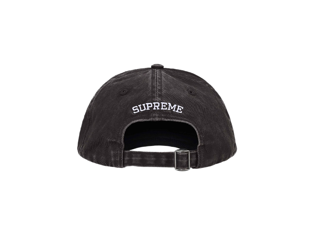 Supreme Pigment Coated S Logo 6-Panel Black-Supreme-pikastore.cz