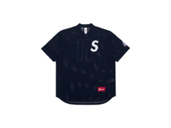 Supreme S Logo Baseball Henley Navy