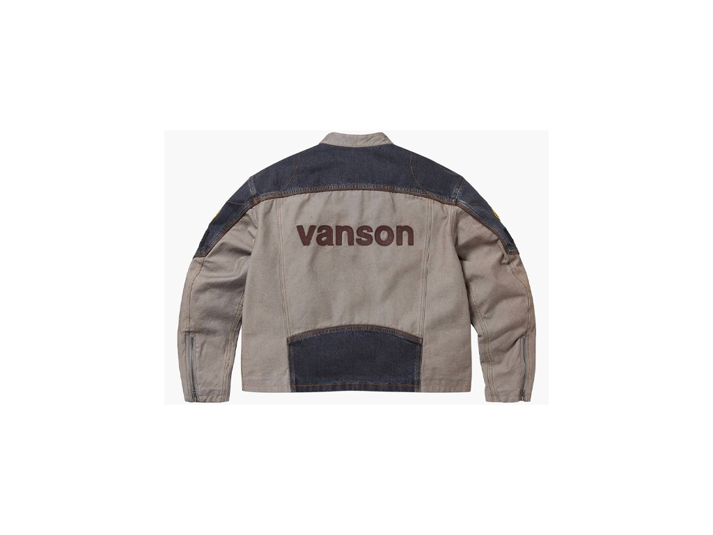 Supreme Vanson Leathers Cordura Cotton Jacket Denim-Supreme-pikastore.cz