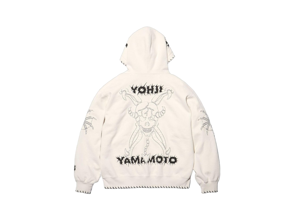 Supreme Ys by Yohji Yamamoto Zip Up Hooded Sweatshirt Natural
