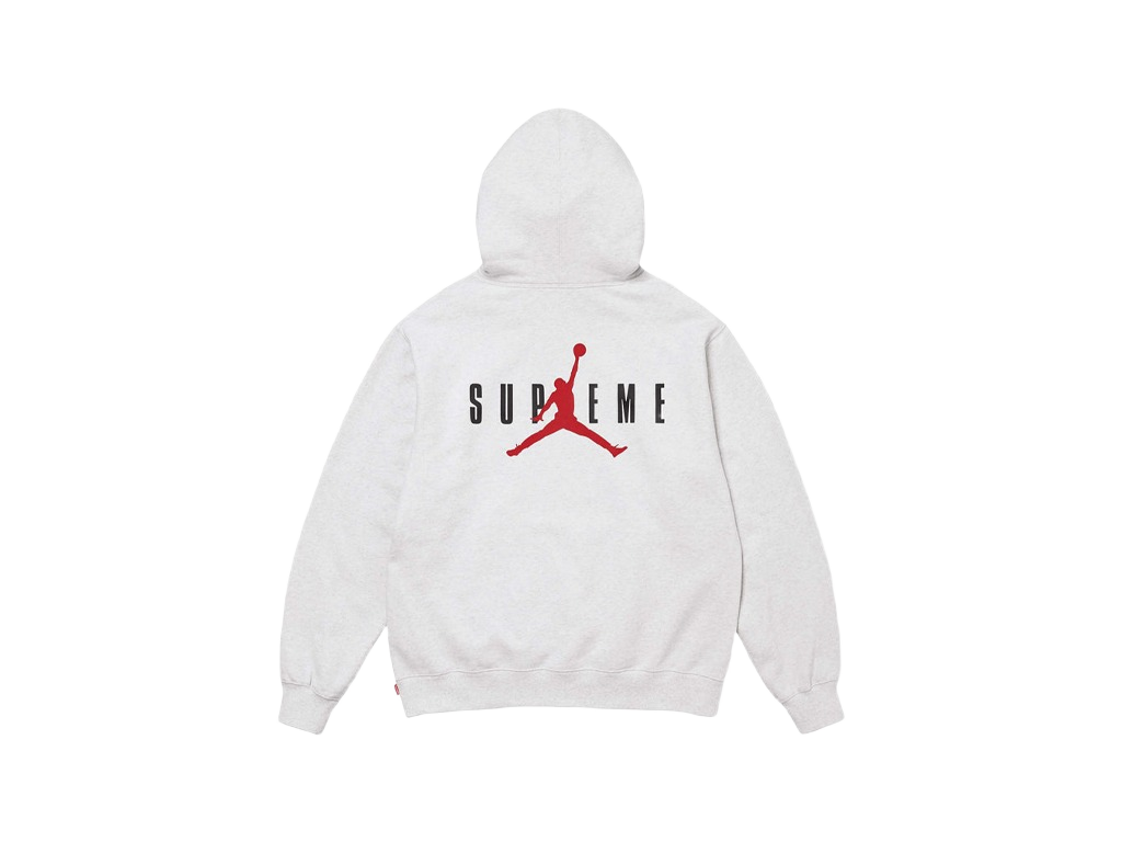 Supreme x Jordan Hooded Sweatshirt Ash Grey-Supreme-pikastore.cz