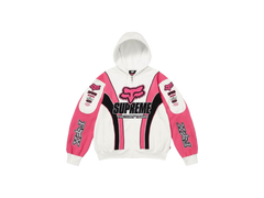 Supreme x Fox Racing Zip Up Hooded Sweatshirt White