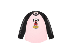 Supreme x Number (N)Ine x Mickey Mouse Raglan Long-Sleeve Top, Pink