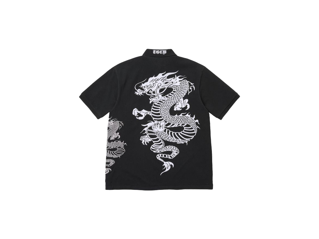 Supreme x The Great China Wall Dragon Polo Black-Supreme-pikastore.cz