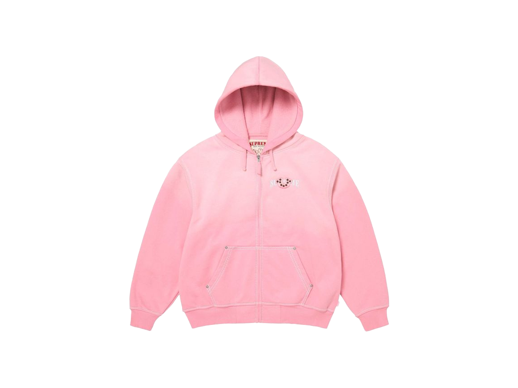 Supreme x True Religion Zip Up Hooded Sweatshirt Pink-Supreme-pikastore.cz