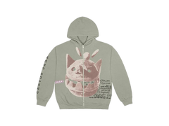 Travis Scott New Sight Zip Up Hoodie Olive