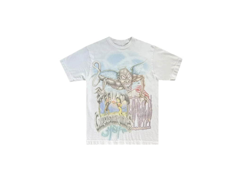 Travis Scott Utopia Circus Maximus 2023 Tour III Tee White-Travis Scott-pikastore.cz