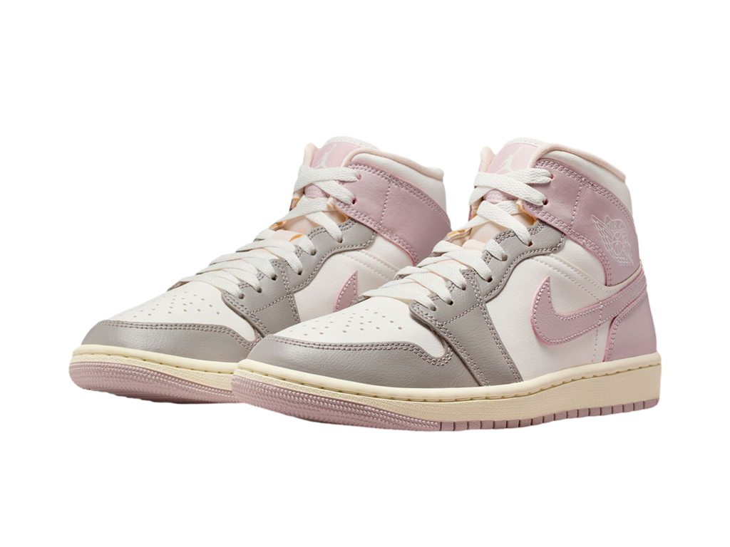 Wmns Air Jordan 1 Mid Enigma Stone Coconut Milk Particle Rose-Nike-pikastore.cz