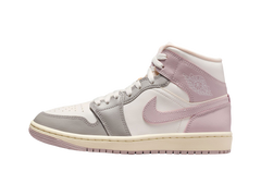 Nike Wmns Air Jordan 1 Mid Enigma Stone Coconut Milk Particle Rose