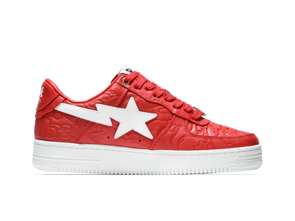 Wmns Bapesta #3 Line Camo Red