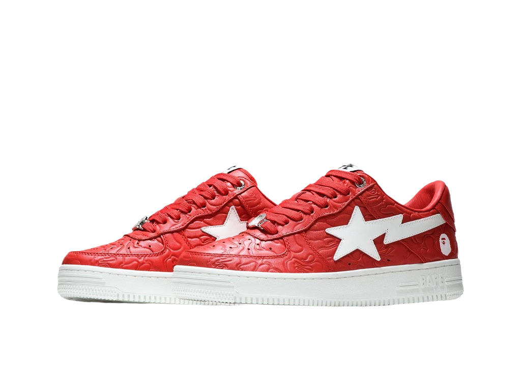 BAPE Wmns Bapesta #3 Line Camo Red-BAPE-pikastore.cz