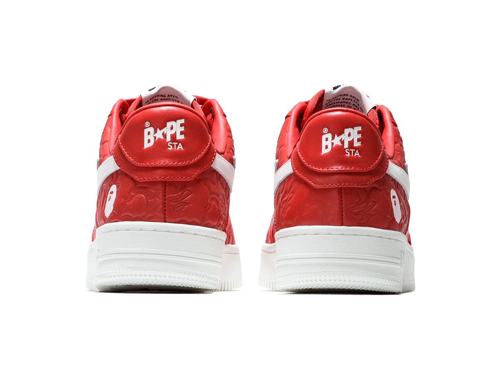 Wmns Bapesta #3 Line Camo Red