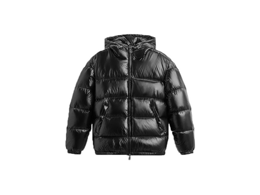 Zara Feather Down Puffer Jacket Black