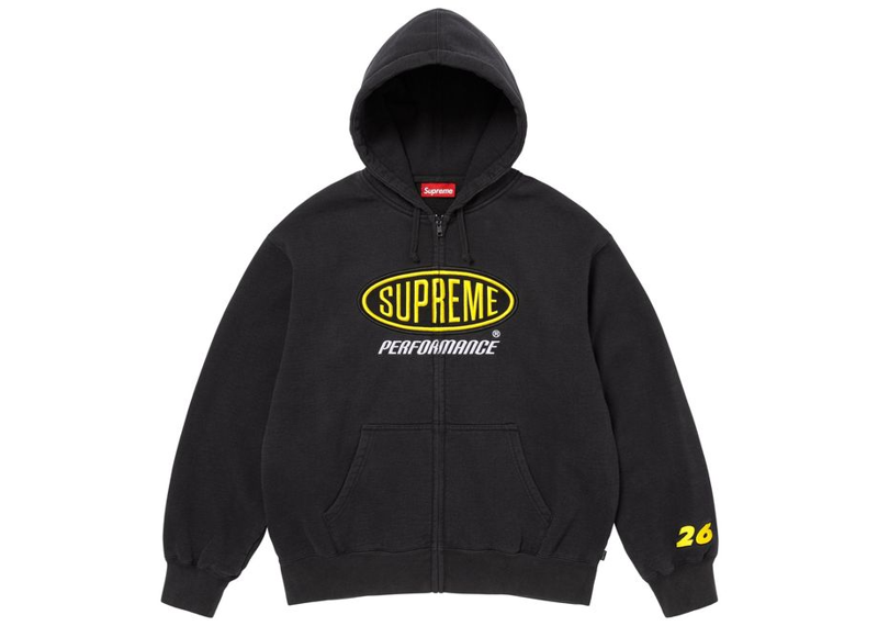 Supreme Performance Zip Up Hooded Sweatshirt Black-Supreme-pikastore.cz