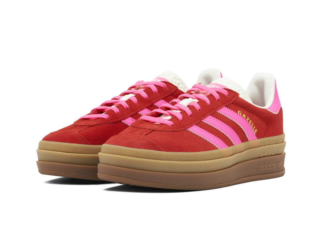 Adidas Gazelle Bold Collegiate Red Lucid Pink (Women's)-sneakers-Adidas-pikastore.cz