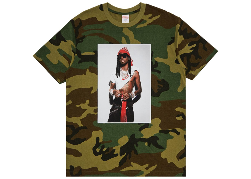 Supreme Playboi Carti Tee Woodland Camo-Supreme-pikastore.cz
