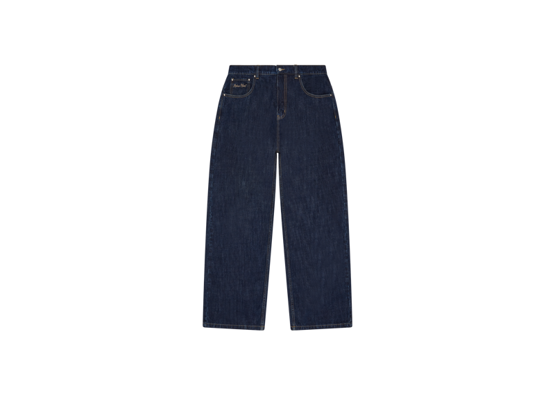 Broken Planet Wide-Leg Denim Jeans Dark Blue