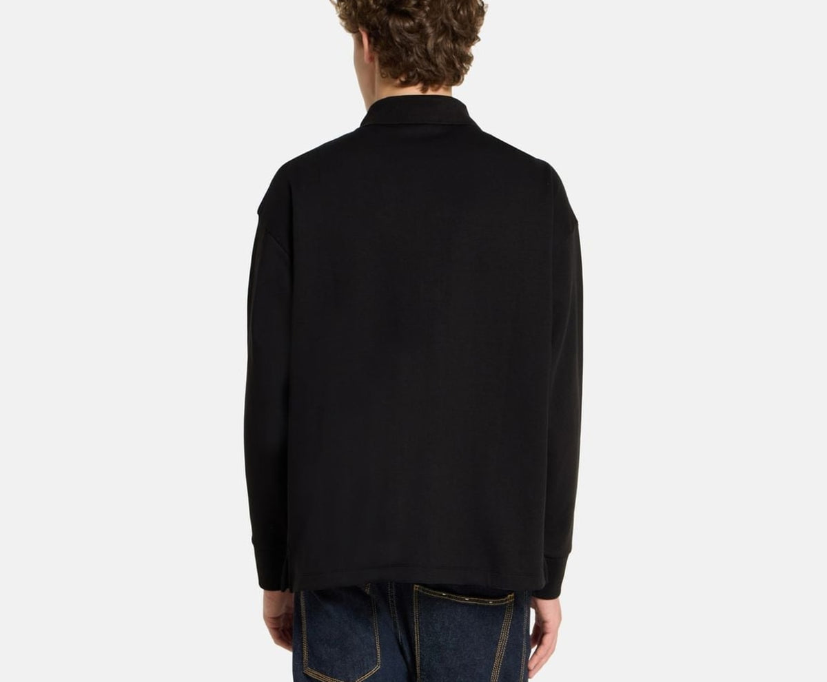 Calvin Klein Long-sleeved polo shirt Double Face Black – t-shirt – photo 4 of 5