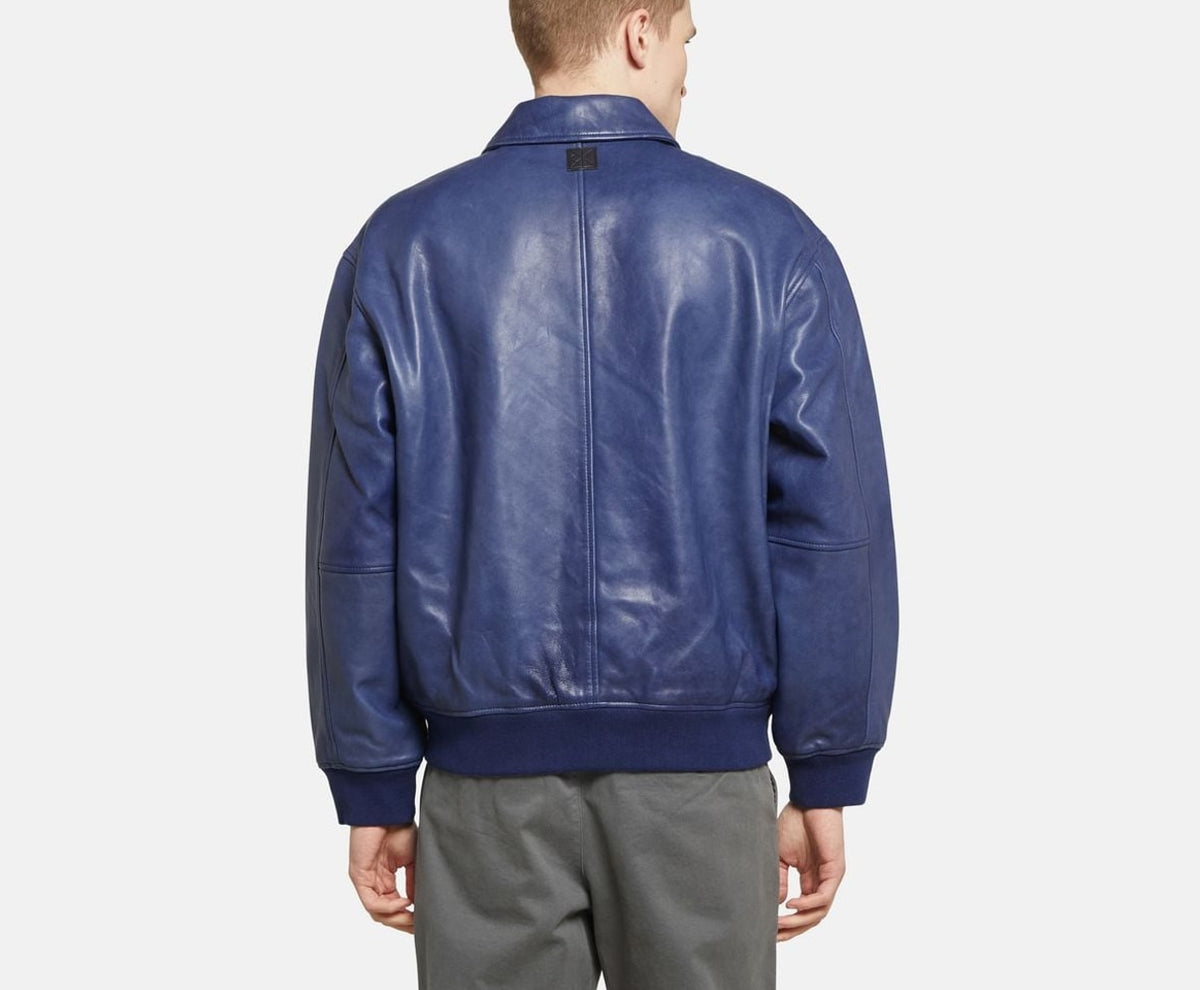 Calvin Klein Leather blouson Blue – tøj – foto 4 af 6