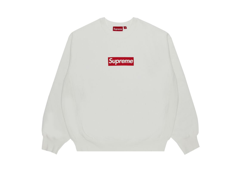 Supreme Washed Box Logo Crewneck White-Supreme-pikastore.cz