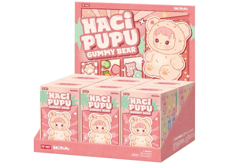 Pop Mart HACIPUPU Gummy Bear Series Vinyl Plush Pendant Sealed Case (6 Blind Box)-Labubu-pikastore.cz