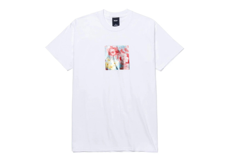 HUF Flower Box Logo Tee White