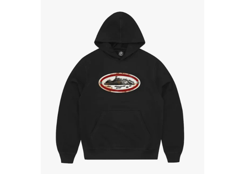 Corteiz Rusty Alcatraz Hoodie Black-Corteiz-pikastore.cz