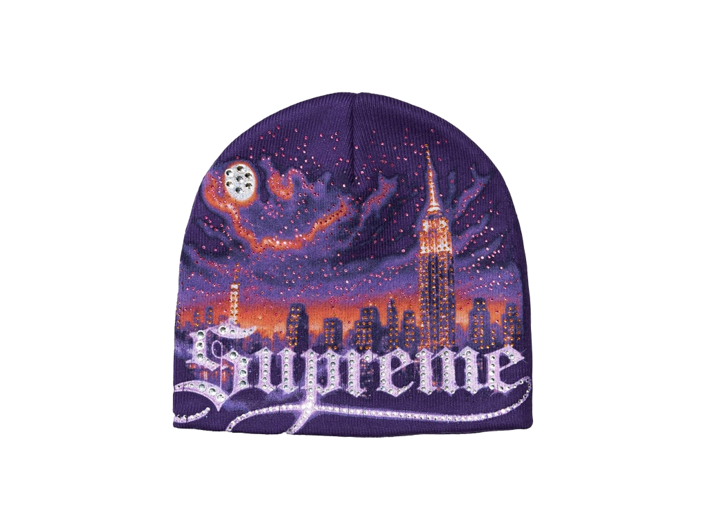 Supreme Cityscape Beanie Purple