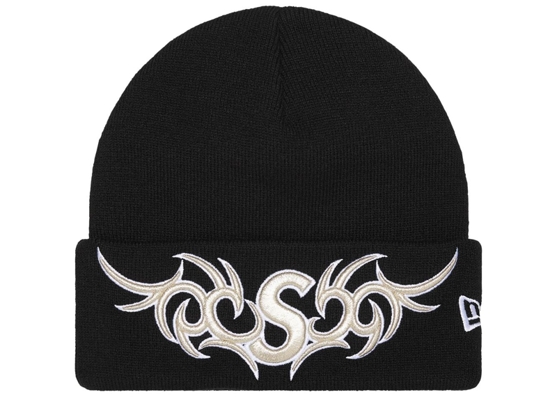 Supreme New Era Tribal S Logo Beanie Black-Supreme-pikastore.cz