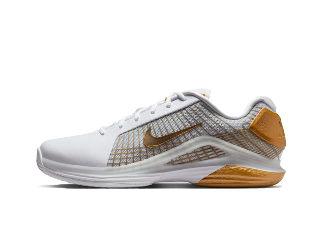 Nike Court Air Zoom Vapor 12 Hypersmash HC White Pure Platinum Metallic Gold
