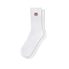 Capkov Embroidery Socks White Bear