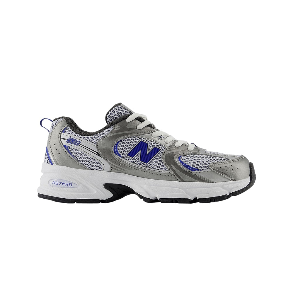 New Balance 530 Big Kid Dark Silver Metallic Team Royal – boty, bílá
