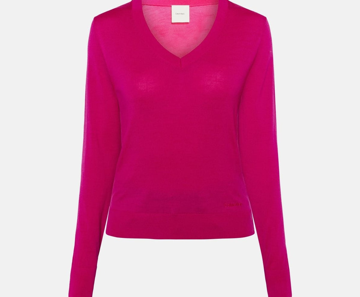 Calvin Klein Wool pullover Pink – vêtements, rose