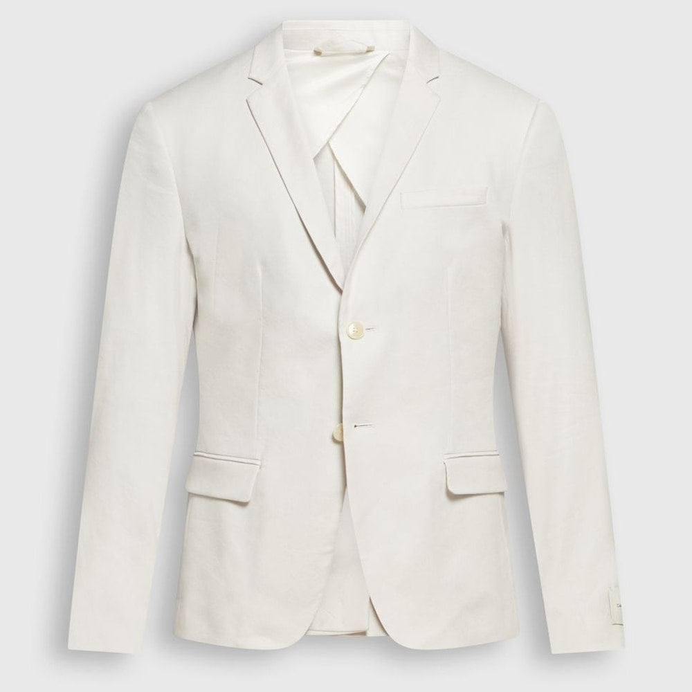 Calvin Klein Linen-blend suit jacket Ecru – takki