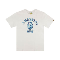 BAPE ABC Camo College Tee White/Blue